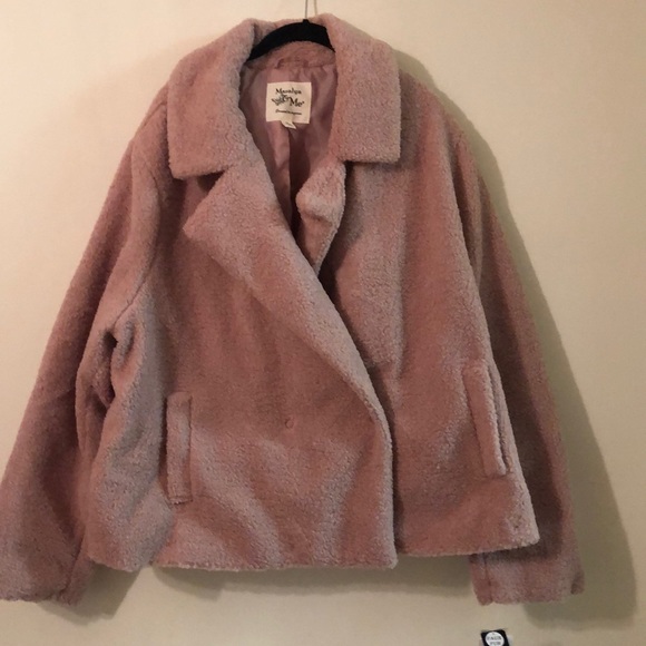 NWT Kohl’s 3x blush sherpa jacket - Picture 1 of 7